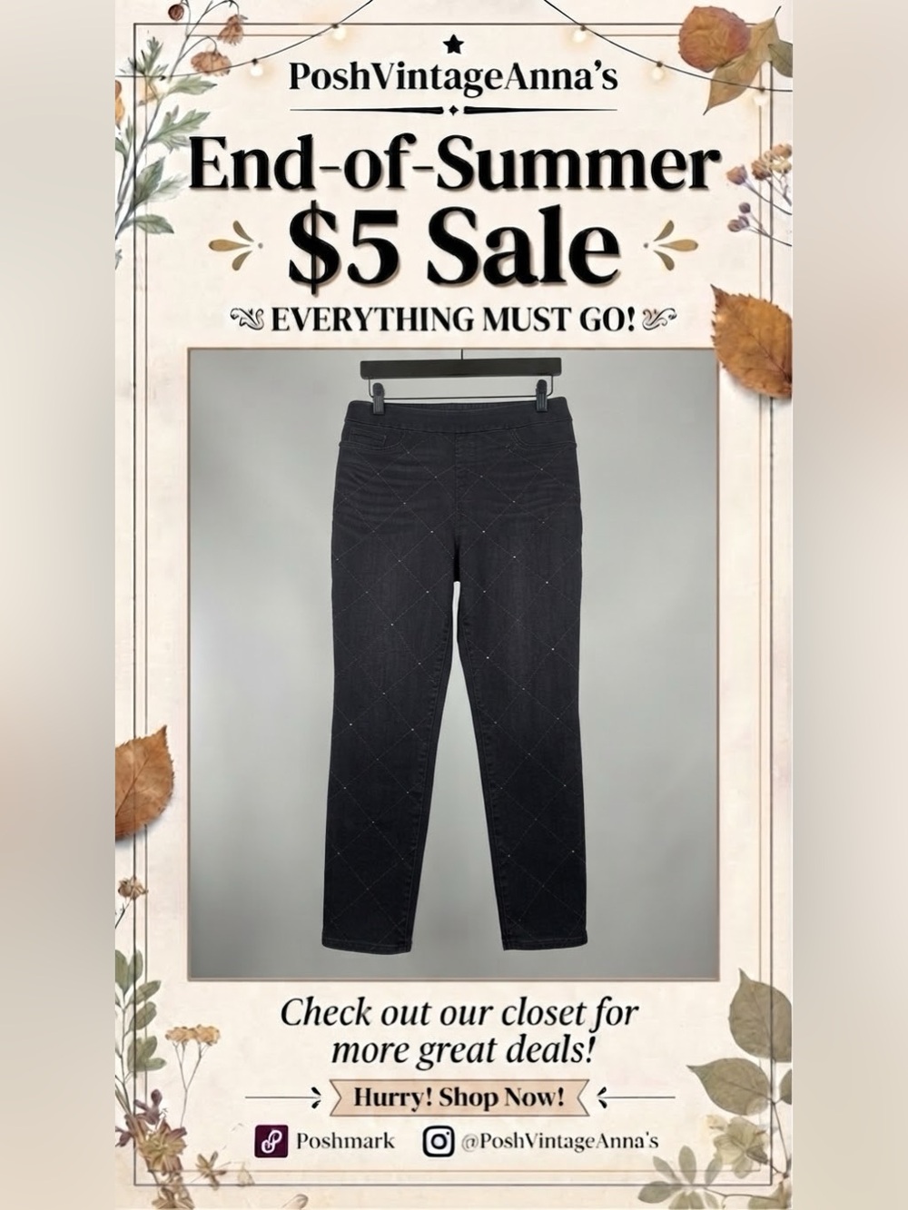 Chico's Women's Black Jeans Size 00R (2R US) Pull On Jegging Diamond
